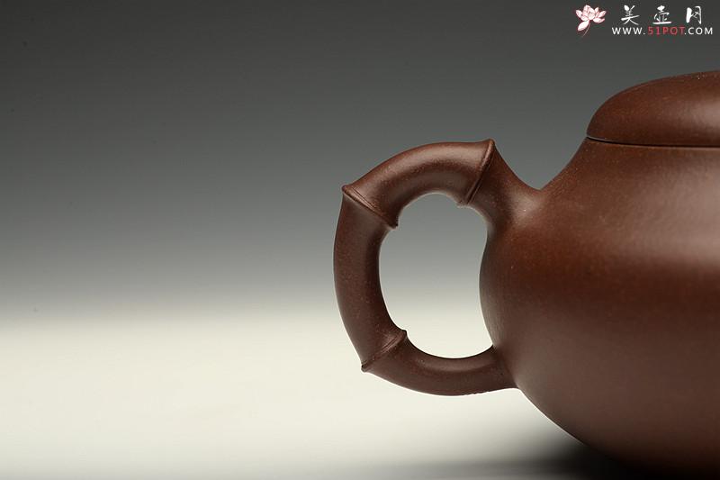 紫砂壶图片：油润底槽青 精品花货  丹竹 敦厚可人 大口实用 - 美壶网