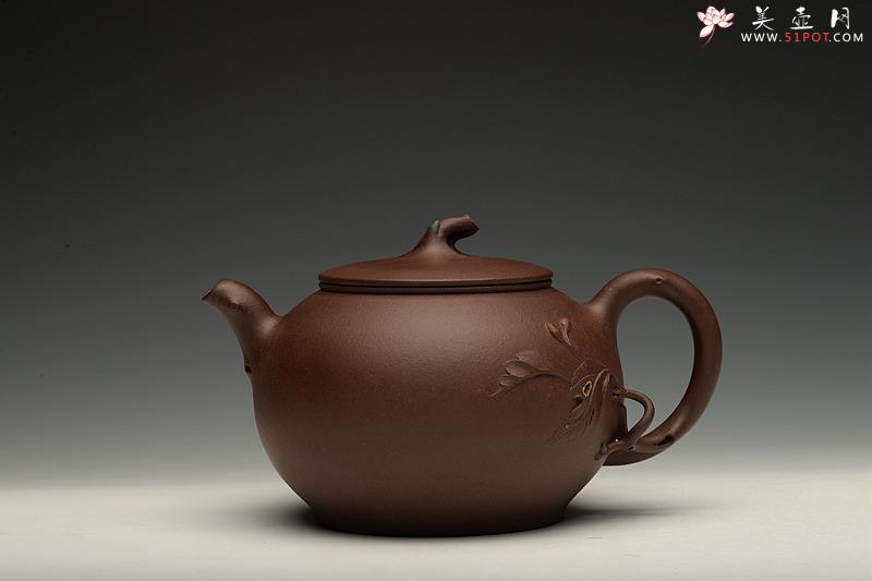 紫砂壶图片：进步之作 敦厚可人 简意花器 全手工双色惜春一对 - 美壶网