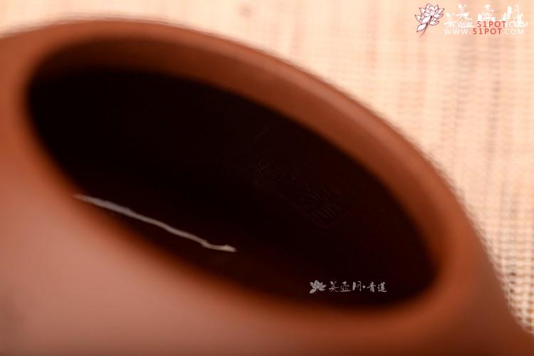 紫砂壶图片：张听刚装饰 原矿老紫泥 全手大子冶石瓢 精工 - 美壶网