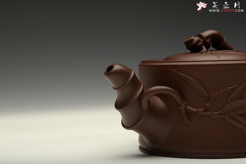 紫砂壶图片:陈腐老紫泥 精致花货之小竹段 居不可无竹o(∩_∩)o 仅1把不接受定做 - 美壶网