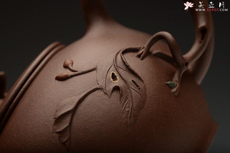 紫砂壶图片：进步之作 敦厚可人 简意花器 全手工双色惜春一对 - 美壶网