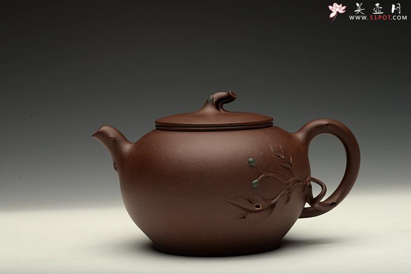 紫砂壶图片：进步之作 敦厚可人 简意花器 全手工双色惜春一对 - 美壶网