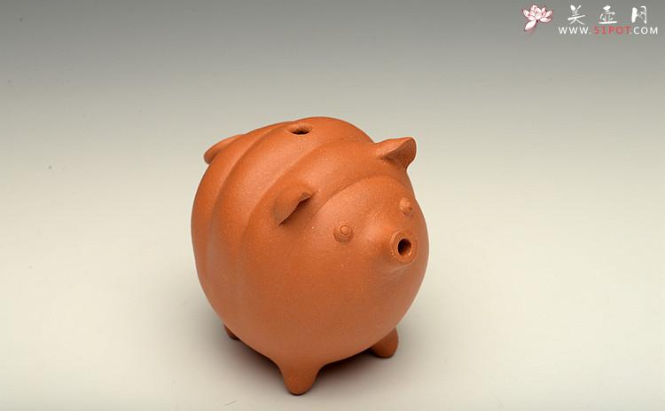 紫砂壶图片：施奇华老艺人全手茶宠锦集 文房茶宠水注之福猪 - 美壶网