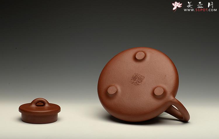 紫砂壶图片：张听刚装饰 原矿老紫泥 全手大子冶石瓢 精工 - 美壶网