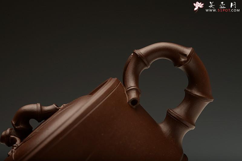 紫砂壶图片:陈腐老紫泥 精致花货之小竹段 居不可无竹o(∩_∩)o 仅1把不接受定做 - 美壶网