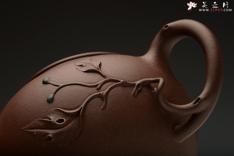 紫砂壶图片：进步之作 敦厚可人 简意花器 全手工双色惜春一对 - 美壶网