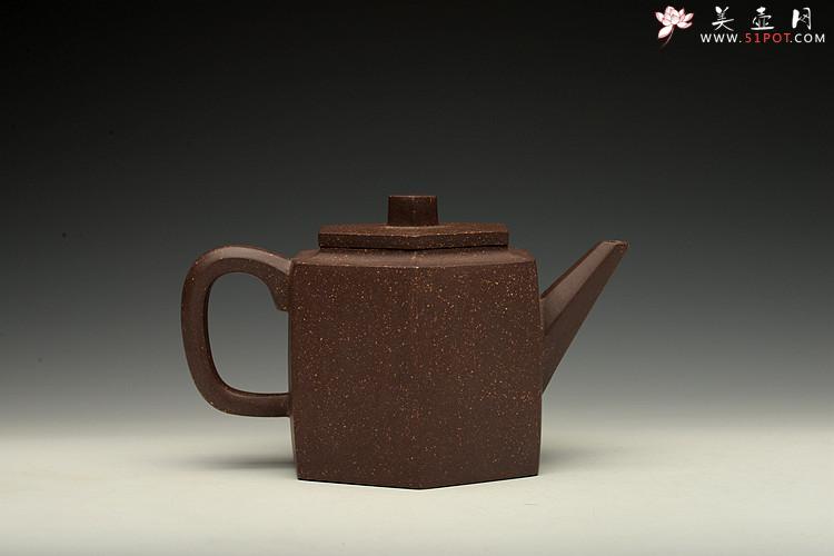 紫砂壶图片：线条流畅  挺拔实用  全手六分玉柱 - 美壶网