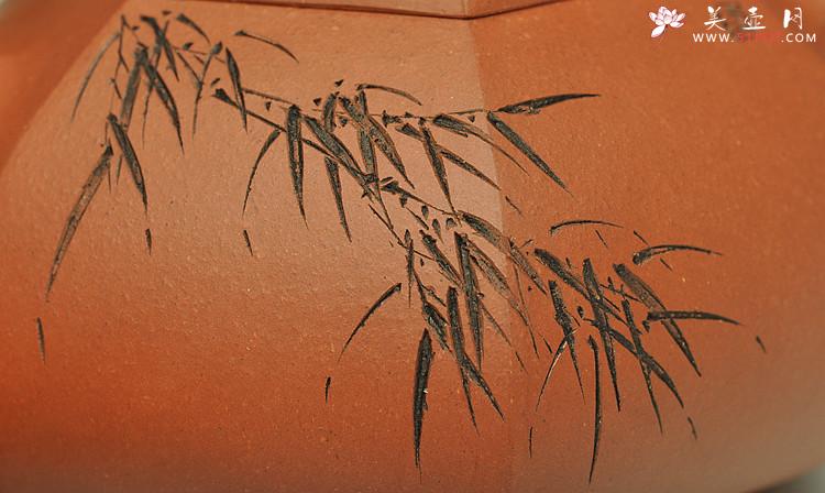 紫砂壶图片：线条流畅 挺拔有力  六方石瓢  实用佳品 - 美壶网