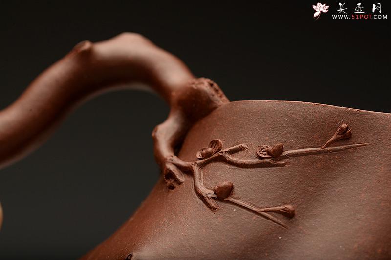紫砂壶图片：似龟似桩 气韵流畅 精品 全手长寿梅桩 吉祥如意 - 美壶网