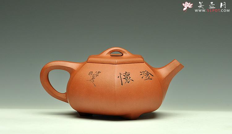 紫砂壶图片：线条流畅 挺拔有力  六方石瓢  实用佳品 - 美壶网