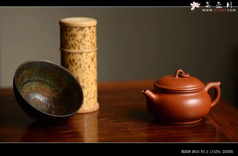 紫砂壶图片：功夫茶之朱泥小壶 灵秀之作  筑云 - 美壶网