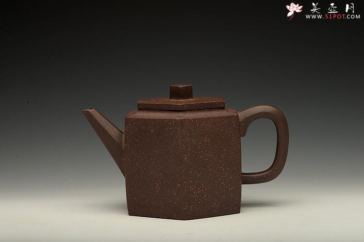 紫砂壶图片：线条流畅  挺拔实用  全手六分玉柱 - 美壶网