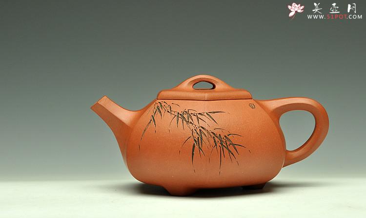 紫砂壶图片：线条流畅 挺拔有力  六方石瓢  实用佳品 - 美壶网