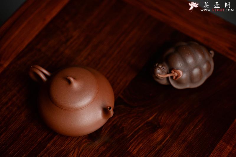 紫砂壶图片：张悦原创文人壶 感悟慢生活~ 全手遐逸壶 精品底槽青 - 美壶网
