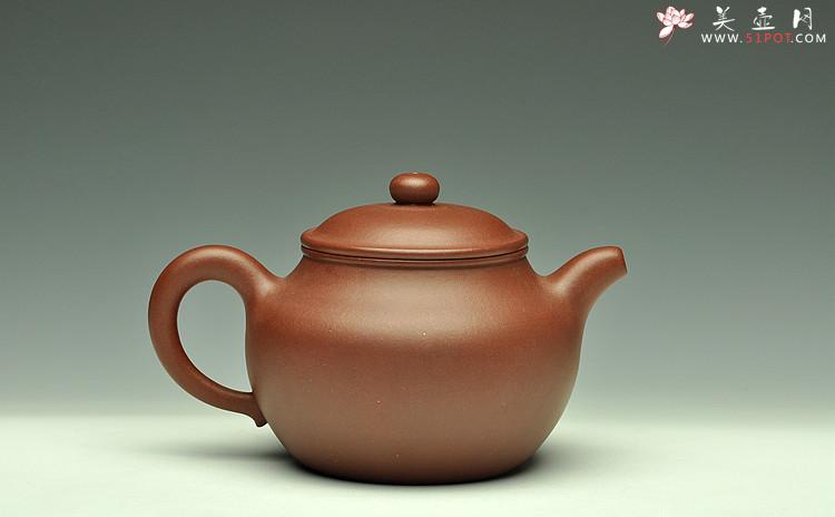 紫砂壶图片：敦厚耐品  古朴典雅  全手莲子 - 美壶网