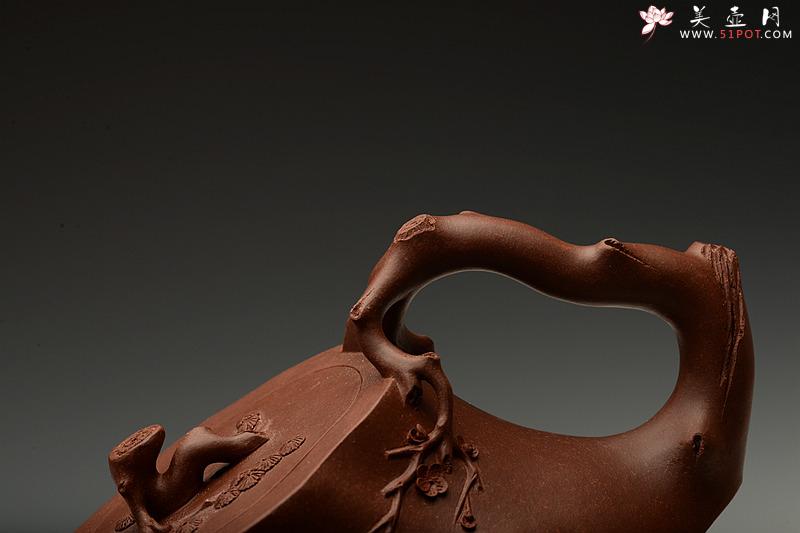 紫砂壶图片：似龟似桩 气韵流畅 精品 全手长寿梅桩 吉祥如意 - 美壶网