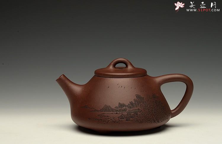 紫砂壶图片：全手文气五彩石瓢 - 美壶网