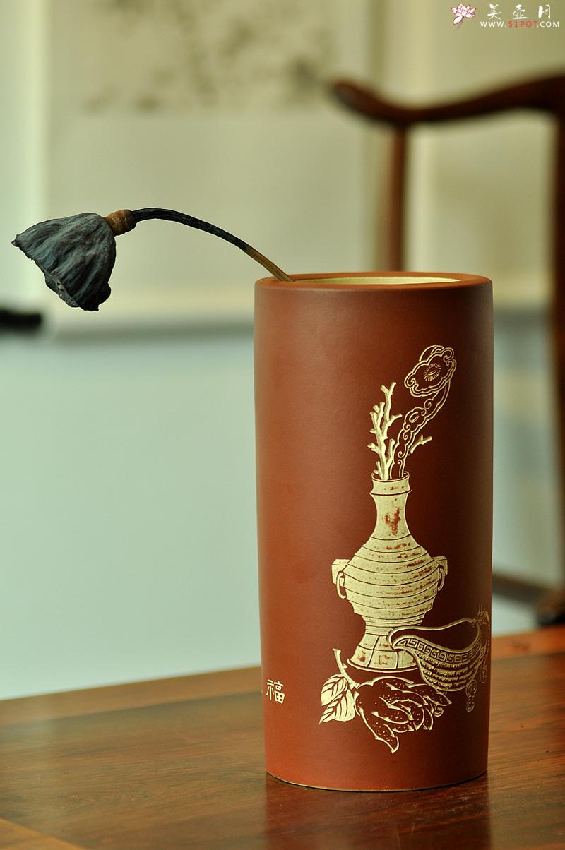 紫砂壶图片：雅室 陆轶舟精心装饰 吉祥帽筒一对 文气耐品~ - 美壶网