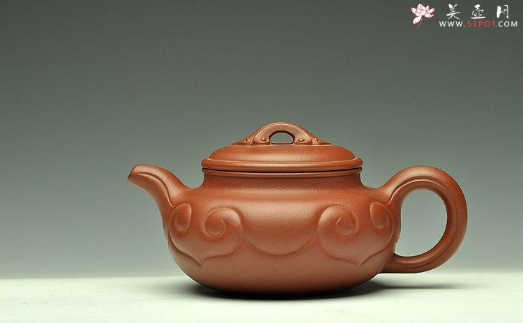 紫砂壶图片：线条流畅 精工典范 红皮龙称心如意 壶中贵妃 - 美壶网