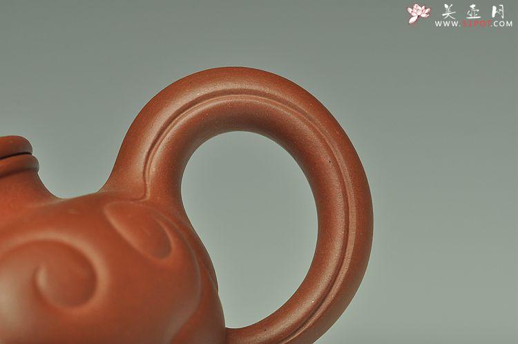 紫砂壶图片：线条流畅 精工典范 红皮龙称心如意 壶中贵妃 - 美壶网