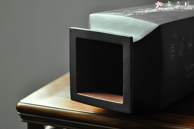 紫砂壶图片：陆逸舟近作 文房雅物~ 全手四方瓶 - 美壶网