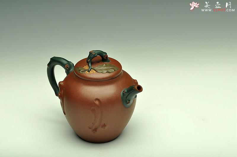 紫砂壶图片：三色装饰 贴塑精彩~ 桂花香二式 孙伟强张新亚合作 - 美壶网