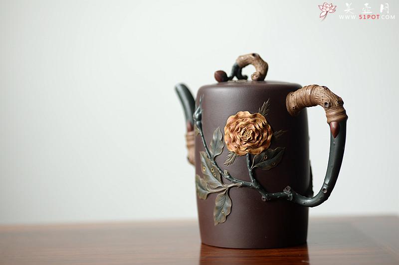 紫砂壶图片：那些花儿之月季和映山红~ 精品重器 - 美壶网