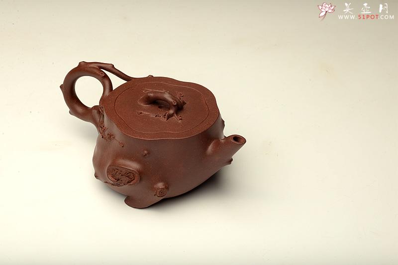 紫砂壶图片：单志萍双色作品 全手精品花器 喜上眉梢 立体梅花 - 美壶网