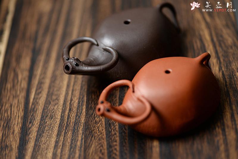 紫砂壶图片：施奇华最新文房水滴 好玩的茶宠 ~一对水牛o(∩_∩)o  - 美壶网