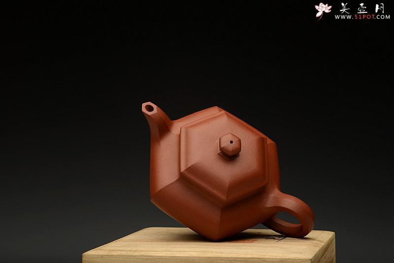 紫砂壶图片：温润如玉  全手六方水扁 线条流畅  - 美壶网