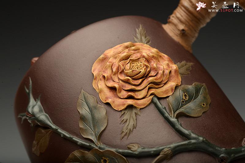 紫砂壶图片：那些花儿之月季花~ 精品重器 大美无言o(∩_∩)o  - 美壶网