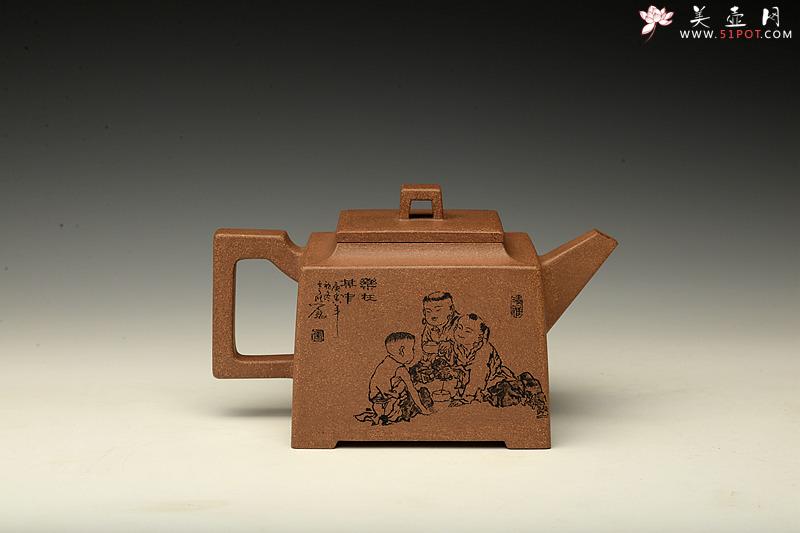 紫砂壶图片：精品老段 古韵十足 挺拔刚劲 全手镶片 中正壶 - 美壶网