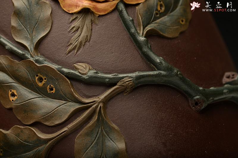 紫砂壶图片：那些花儿之月季和映山红~ 精品重器 - 美壶网