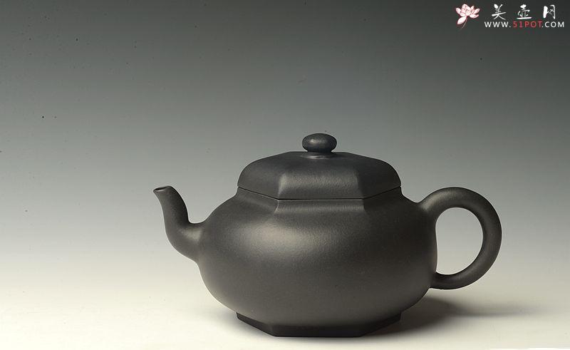 紫砂壶图片：潘小东新作 端庄秀丽 随方就圆 全手六方鼓腹 难度大~捂灰 - 美壶网