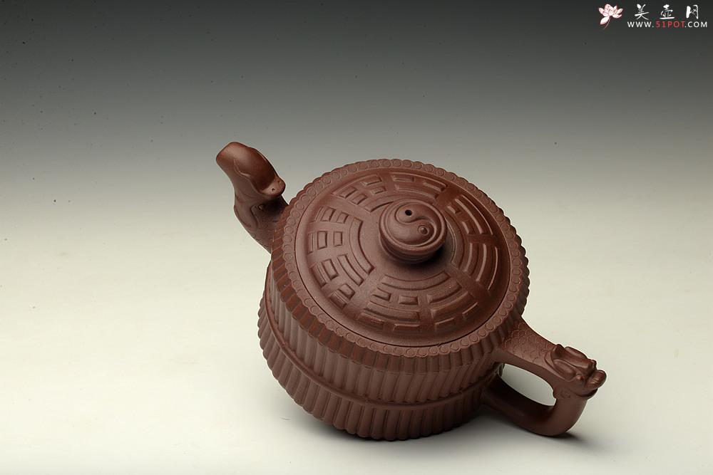 紫砂壶图片：传统经典  大亨八卦龙头一捆竹  于一器之中 盛载天下乾坤... - 美壶网