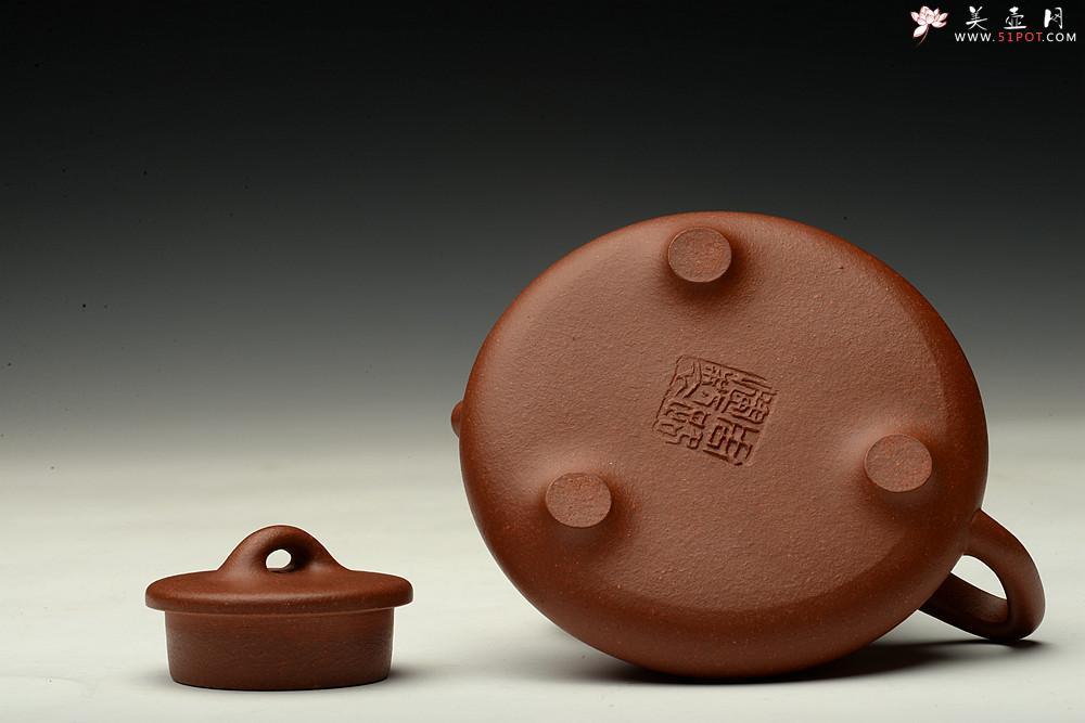 紫砂壶图片：纯料降坡泥 骨肉均挺 全手小子冶石瓢 - 美壶网