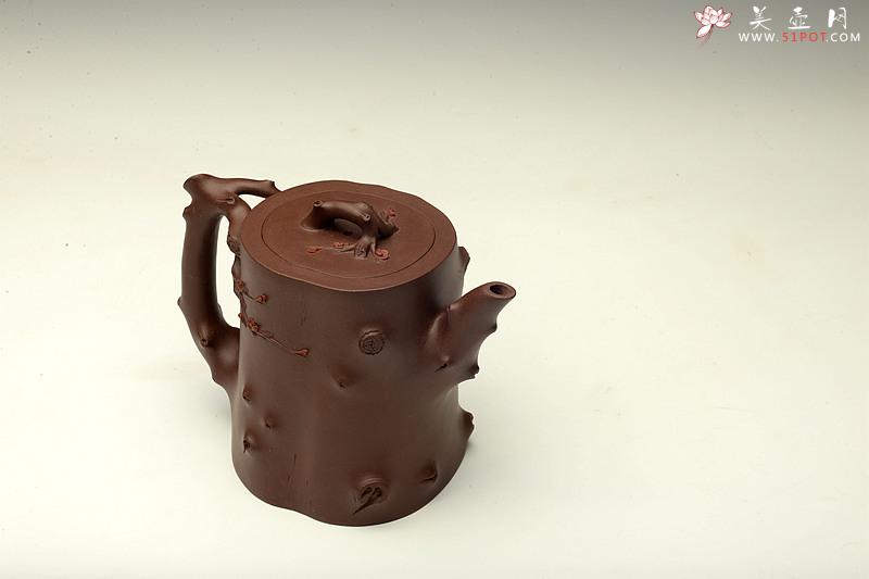 紫砂壶图片：单志萍甲午力作 铮铮铁骨 全手精品 傲雪红梅套组 挺拔俊秀 - 美壶网