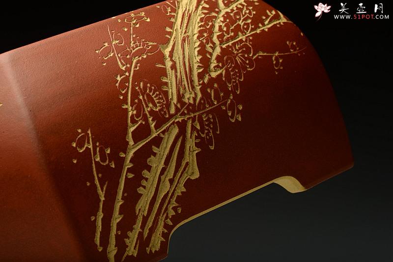 紫砂壶图片：陆轶舟精品代表作 全手六方水洗  刀法精炼层次分明 - 美壶网