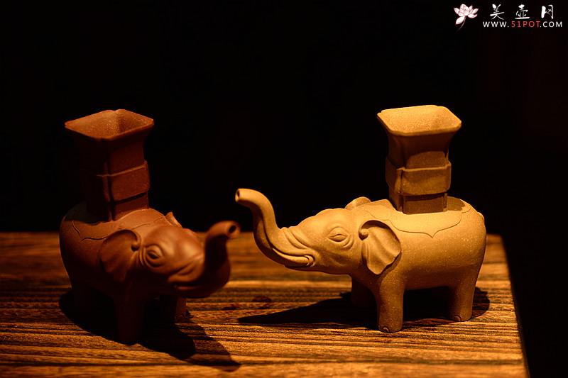 紫砂壶图片:文房水注 太平有象 花瓶~镇纸or茶宠 - 美壶网