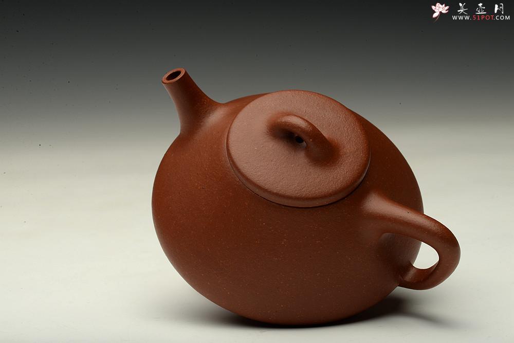 紫砂壶图片：纯料降坡泥 骨肉均挺 全手小子冶石瓢 - 美壶网
