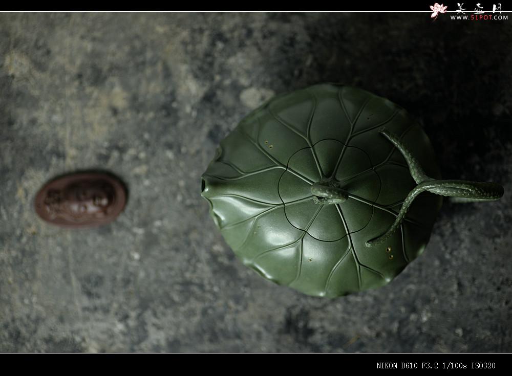 紫砂壶图片：清风徐徐 荷叶微卷有清香之和合  孙伟强张新亚原创作品 至美清廉 - 美壶网