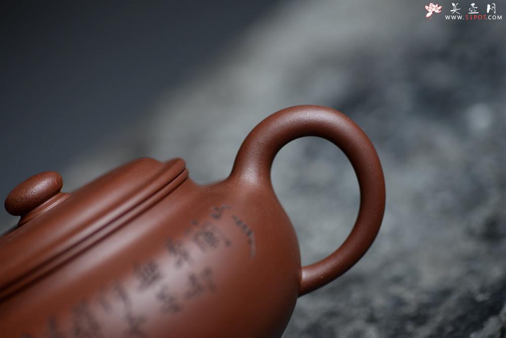 紫砂壶图片：猪肝色底槽青 张听刚装饰 大仿古 传统经典 - 美壶网