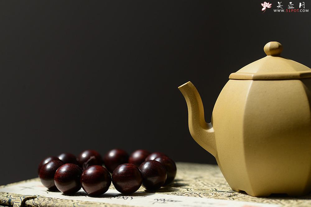 紫砂壶图片：于洪跃新作 亭亭玉立 素雅静美 全手六方华亭 - 美壶网