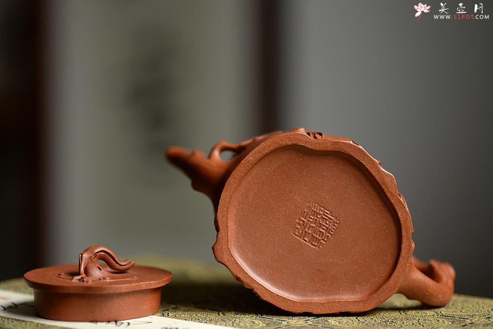 紫砂壶图片：单志萍甲午新作 极赋沧桑 全手梅影 颇有新颖~ - 美壶网