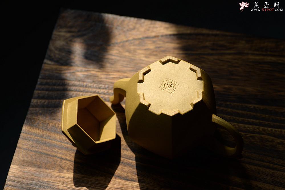 紫砂壶图片：于洪跃新作 亭亭玉立 素雅静美 全手六方华亭 - 美壶网