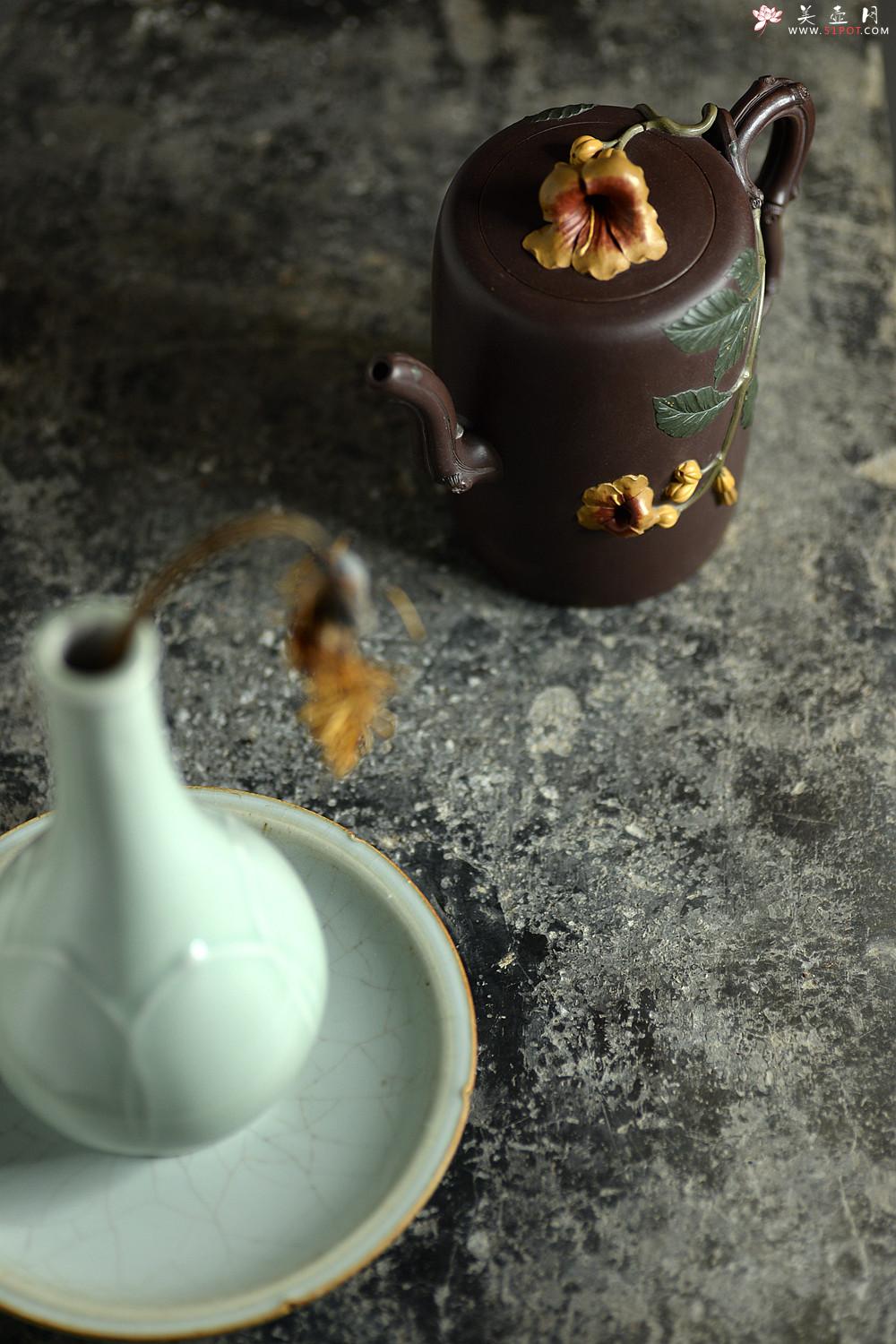 紫砂壶图片：那些花儿之凌霄花~ 精品重器 大美无言o(∩_∩)o - 美壶网