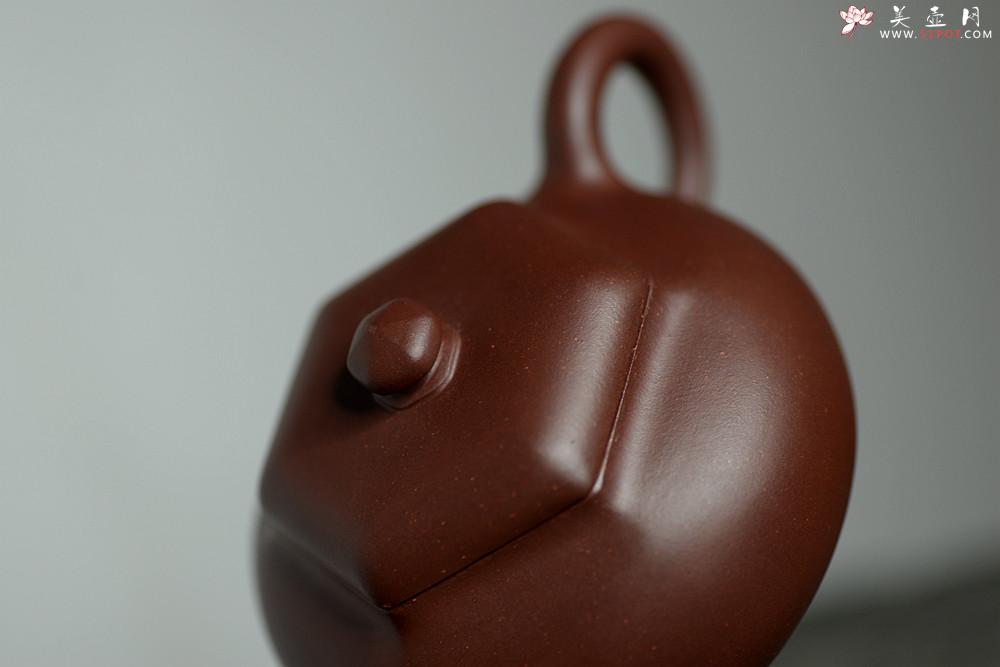 紫砂壶图片：潘小东新作 端庄秀丽 随方就圆 全手六方鼓腹 难度大~ - 美壶网