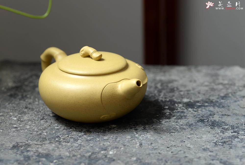 紫砂壶图片：单志萍作品 造型新颖 优雅之作 原矿段泥 云竹 - 美壶网