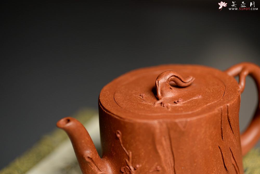 紫砂壶图片：单志萍甲午新作 极赋沧桑 全手梅影 颇有新颖~ - 美壶网
