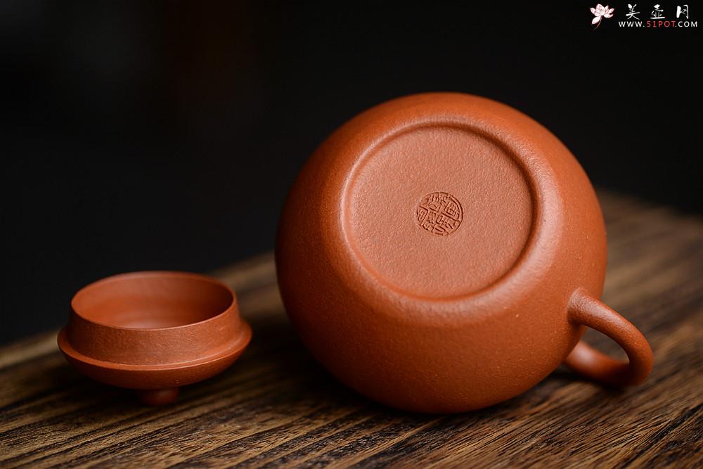 紫砂壶图片：许学军新作 壶体细腻 身型挺拔  全手玉茗 优质朱砂泥 - 美壶网